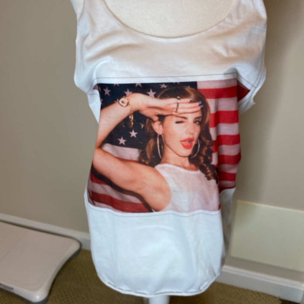 Unisex Lana del Rey American T-shirt Tank Top